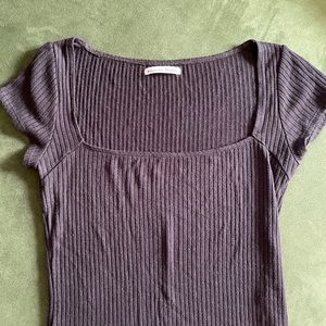 Reformation Black Bardot Top